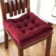 thumbnail image 1 of Nvzi Solid Chair Pad Super Soft Plush Washable Square Seat Cushion for Kitchen Dining Room (WineRed,16 x 16), 1 of 1