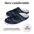 thumbnail image 6 of Rateoe Blue Sports Car Print Women's Men's Cotton Knit Slippers Lightweight Memory Foam Indoor House Shoes with Anti-Skid Sole-46/47, 6 of 7
