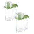 thumbnail image 1 of Oleegame 2 Pcs Boîte de Rangement pour Produits Secs 1.9L Cuisine Réservoir de Stockage Multi-Grains Boîte de Rangement en Plastique Scellée Verte, 1 of 9