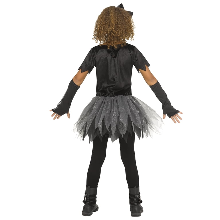 Fun World Inc. Glitter Skeleton Halloween Fantasy Costume Female, Child  4-10, Silver - Walmart.com