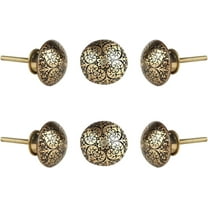 Set of 6 Black Bologna Cabinet Knobs by Perilla Home