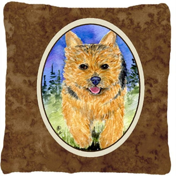 Carolines Treasures 14 x 14 in. Norwich Terrier Fabric Decorative Pillow