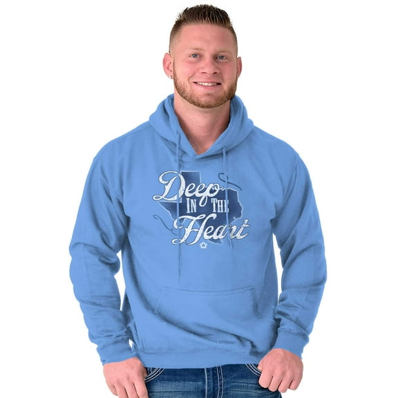 Texas Deep in the Heart Cute TX Hoodie Sweatshirt Women Men Brisco Brands S