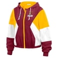 thumbnail image 2 of Women's WEAR by Erin Andrews  Burgundy Washington Commanders Color Block Full-Zip Windbreaker Jacket, 2 of 5
