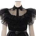 thumbnail image 4 of 2023 Wednesday Addams Cosplay disfraz conjunto niñas negro vestido estampado carnaval fiesta disfraz-con peluca-120cm Teléfono móvil Teléfono móvil Accesorios para teléfonos móviles, 4 of 5