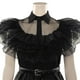 thumbnail image 4 of 2023 Wednesday Addams Cosplay disfraz conjunto niñas negro vestido estampado carnaval fiesta disfraz-con peluca-XL Computadora Computadora Computadora portátil, 4 of 5