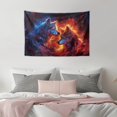 thumbnail image 5 of SEANATIVE Galaxy Fire Wolf Tapestry Home Decor Small Tapestry 36H*24W Inches Wall Tapestries Room Tapestry for Kids Room Laundry Room Living Room, 5 of 6