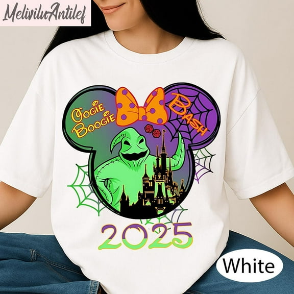 Oogie Boogie Bash 2025 Shirt, Disney Halloween Party Shirt, Mickey Head Castle Tee, Spooky Season Disneyland Shirt