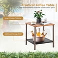 thumbnail image 5 of Patio Furniture Set,  3 Pieces Patio Set with Rattan Rocking Chairs with Coffee Table and Cushions Included, Wicker Bistro Conversation Sets, Brown and Beige, 5 of 7