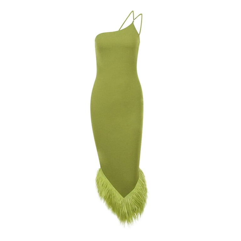 slim fit dress slacks Monika Dimova Blue Mia Feather-Embellished Crepe Mini Dress