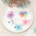 thumbnail image 6 of 10pcs Hair Clips, Mini Butterfly Hair Barrettes, 2" Tulle Mesh, Colorful Butterfly Hair Accessories for Women Halloween Cosplay Party Decor, 6 of 7