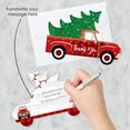 thumbnail image 2 of Big Dot of Happiness Merry Little Christmas Tree - Shaped Thank You Cards - Red Truck Christmas Party Shaped Thank You Cards with Envelopes Set of 12, 2 of 7
