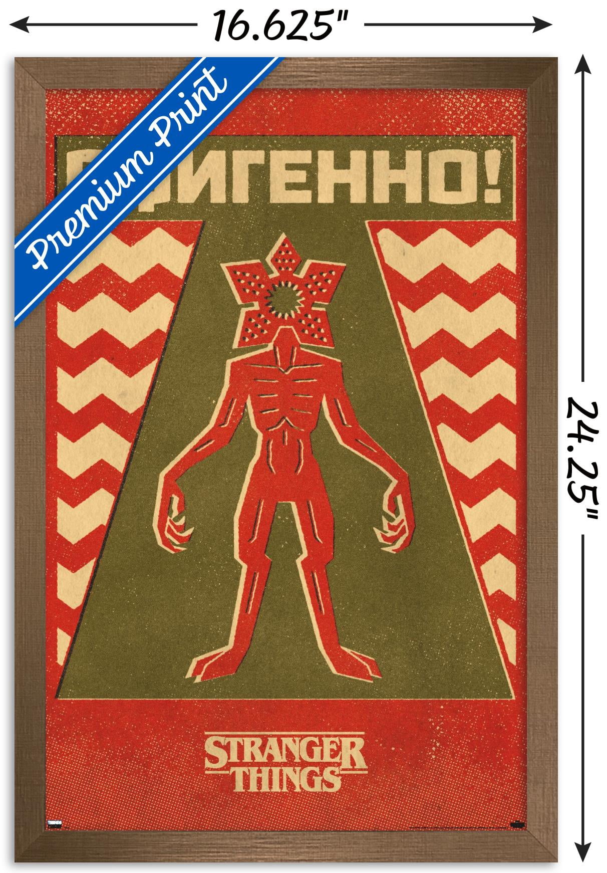 Netflix Stranger Things: Season 4 - Demogorgon Minimalist Wall Poster, 14.725" x 22.375" Framed