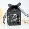 thumbnail image 5 of 50pcs Christmas Snowflake Hollow Favor Gift Candy Box with Ribbon Wedding Party, 5 of 19