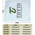 thumbnail image 3 of Tiffin University Logo Fleece Blanket, Very Soft Microfiber Flannel Blanket for Couch Warm and Cozy for All Seasons, 3 of 6