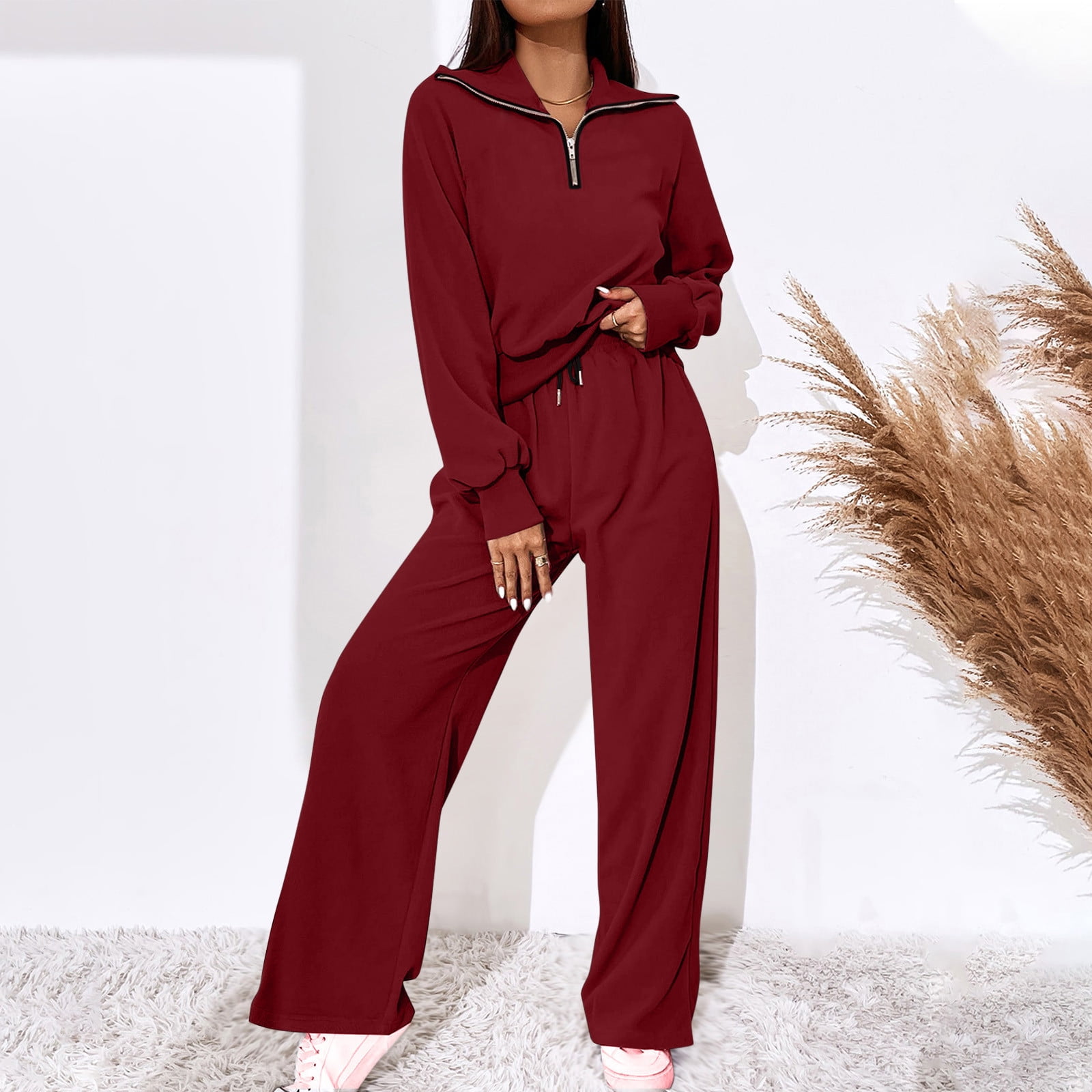 fheaev Piece Sweatsuit Sets for Women Jogging Suit Long Sleeve