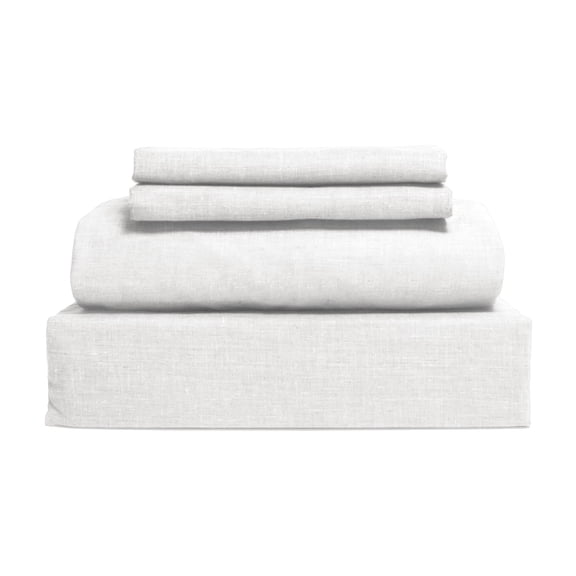 400 Thread Count 100% Cotton with Lyocell 4-Piece Full Sheet set in White