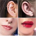 thumbnail image 3 of 4 piezas de piercings de acero quirúrgico para nariz, tabique nasal, herradura, hélice, trago, ombligo, oreja, ceja, labio, con puntas de repuesto, 3 of 5