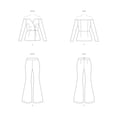 thumbnail image 3 of Vogue Misses' Chaqueta Con Hombros Descubiertos Y Pantalones Semi Ajustados De Talle Alto Patrón De Costura Código De Diseño De Paquete V1943 Tamaños 8-10-12-14-16, 3 of 5