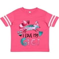thumbnail image 3 of Inktastic I Love My Gigi Pink and Blue Fox with Hearts Boys or Girls Toddler T-Shirt, 3 of 5