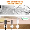 thumbnail image 3 of Soporte de cable de escritorio de PVC Bewildely Almohadillas adhesivas resistentes Almacenamiento y organización del hogar blanco, 3 of 6