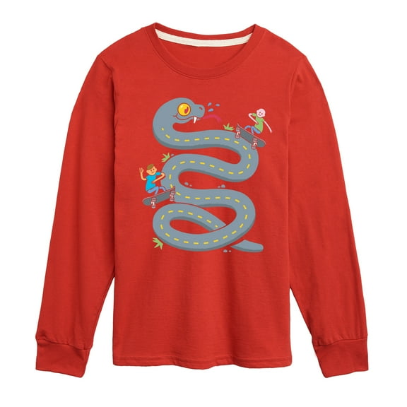 Instant Message - Snake Skate Rd. - Toddler & Youth Long Sleeve Graphic T-Shirt