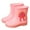 Pink, variant on Fozruso Children Female Elastic Mouth Children's Rain Boots Textured Soles Non Light Comfortable Rain Shoes For Primary School Students,Sizes 7(18-24 Months)