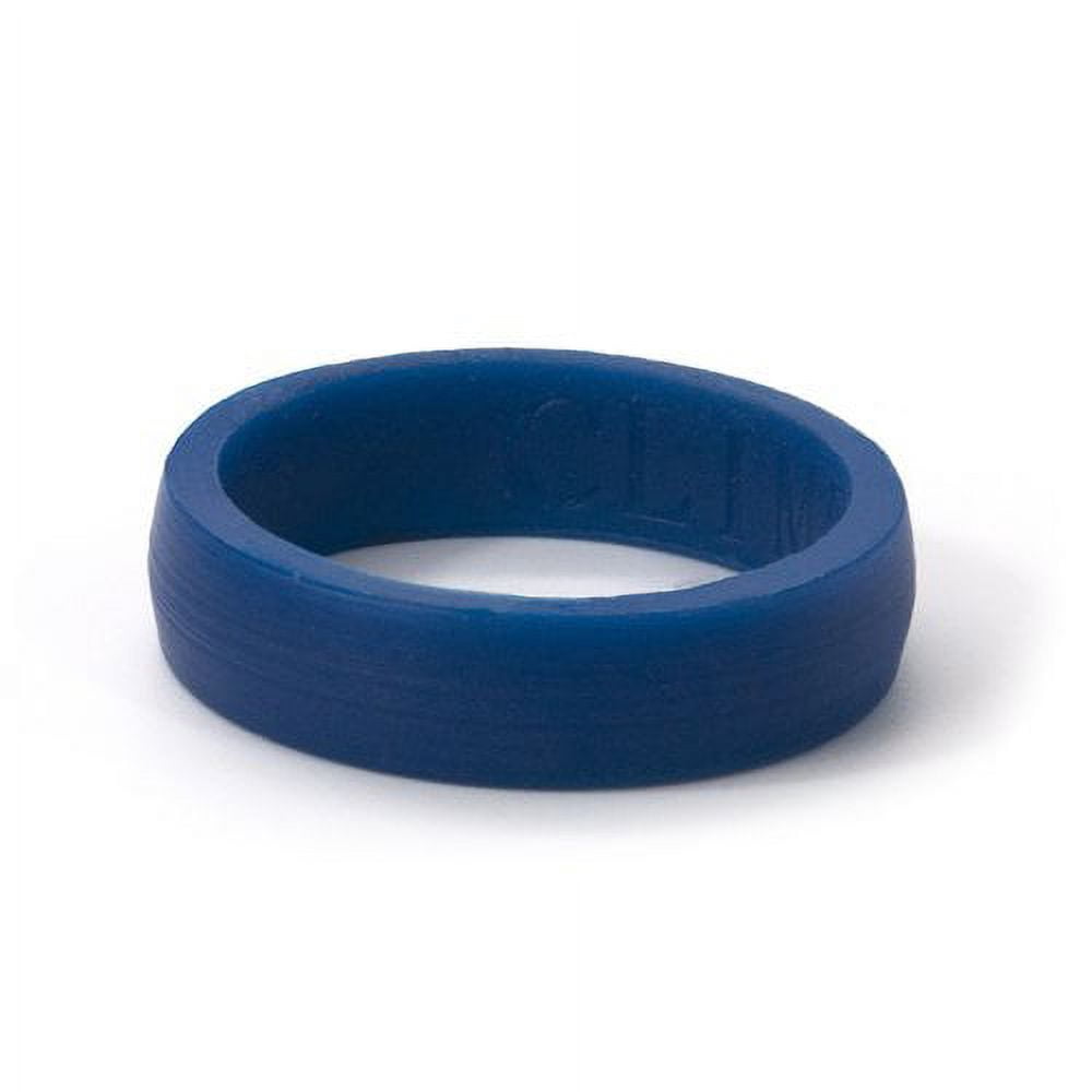 6mm HR Black and Blue Silicone Rings, 2-Pack
