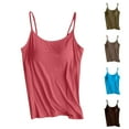 thumbnail image 2 of Fengactive Womens Tank Tops with Built in Bras Padded Spaghetti Strap Sleeveless Basic Camisole Comfy Workout Yoga Shirts, 2 of 5
