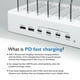 thumbnail image 5 of Estación de carga USB C para múltiples dispositivos Apple, 100 W, 4 PD y 2 estaciones de carga USB c, 5 of 7