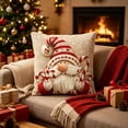thumbnail image 4 of huayou Faceless Gnome Candy Cane Christmas Throw Pillow Cover 17.72×17.72in Soft Cushion Case for Sofa Couch Bedroom Living Room Farmhouse Holiday Decoration, 4 of 6