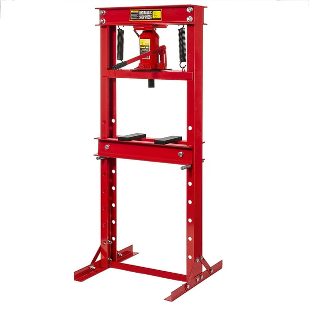 Stark Hydraulic Shop 12Ton Capacity HFrame Floor Press Type Jack Stand with Plate Auto Shop