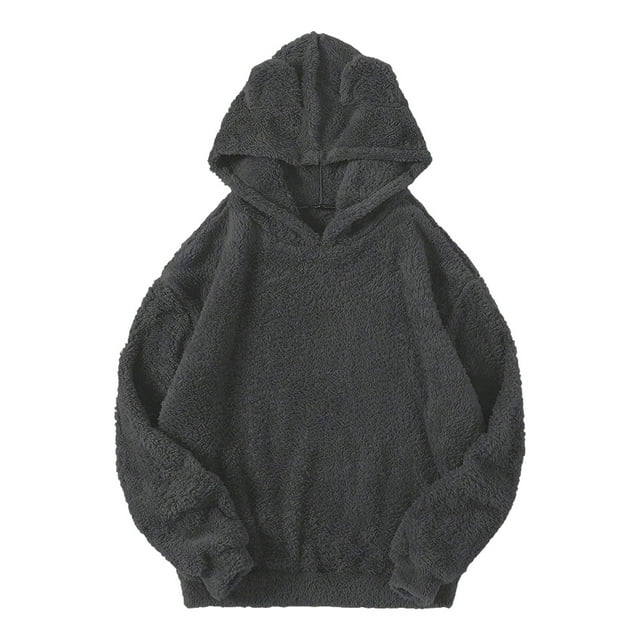 MHFRRA Oversized Hoodie Men Men's Rabbit Ear Hooded Warm Sweater Sweater Sweater XL