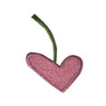 thumbnail image 1 of ID 6243 Pink Heart Flower Patch Love Romance Plant Embroidered Iron On Applique, 1 of 1