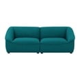 thumbnail image 3 of Loveseat Sofa, Fabric, Teal Blue, Modern Contemporary Urban Design, Living Lounge Room Hotel Lobby Hospitality, 3 of 10