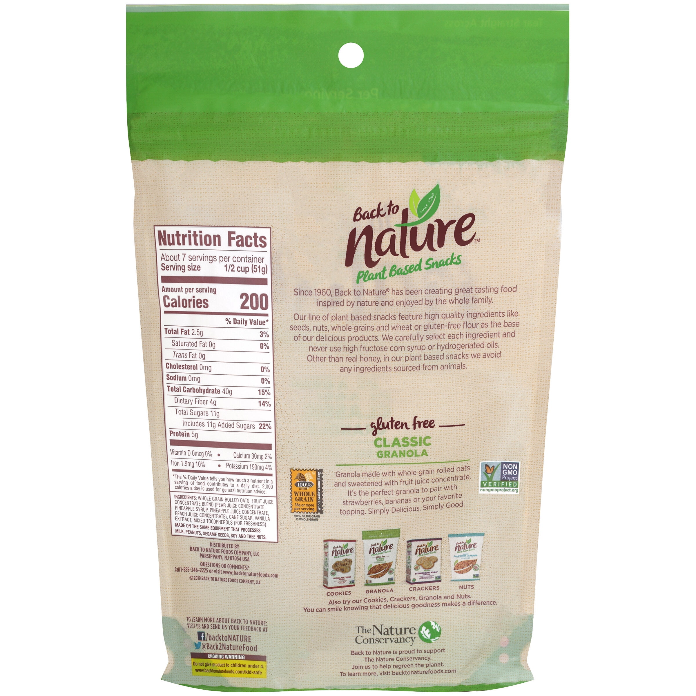Back To Nature Classic Granola 12 5 Oz Bag Walmart Com Walmart Com