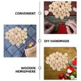 thumbnail image 3 of FENGGUIQU 50Pcs Natural Wood Half Beads Smooth Unfinished Hemisphere for Craft Supplies, 3 of 6