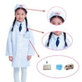 thumbnail image 3 of FEIFLY Doctor Outfits For Kids With Lab Coats Career Day Doctor Dress Up For Boys Girls Solid Color Festival Clothing, 3 of 3
