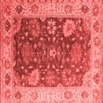 thumbnail image 1 of Ahgly Company Indoor Square Oriental Red Industrial Area Rugs, 4' Square, 1 of 4