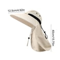 thumbnail image 3 of Cebalnir Sun Hat Outdoor Wide Brimmed Sun Protection Hat Windproof Shawl Sun Hat Fisherman Hat Breathable Sun Hat Travel Leisure Hat Spring And Summer Sunscreen Hat, 3 of 7