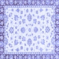 thumbnail image 1 of Ahgly Company Indoor Square Oriental Blue Traditional Area Rugs, 3' Square, 1 of 4