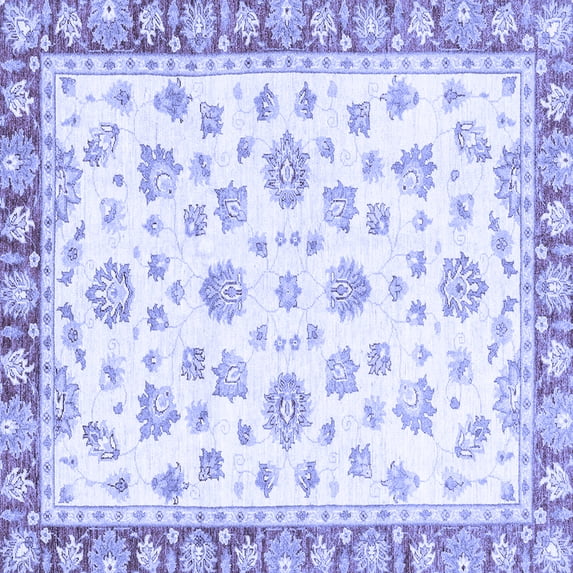 Ahgly Company Indoor Square Oriental Blue Traditional Area Rugs, 3' Square