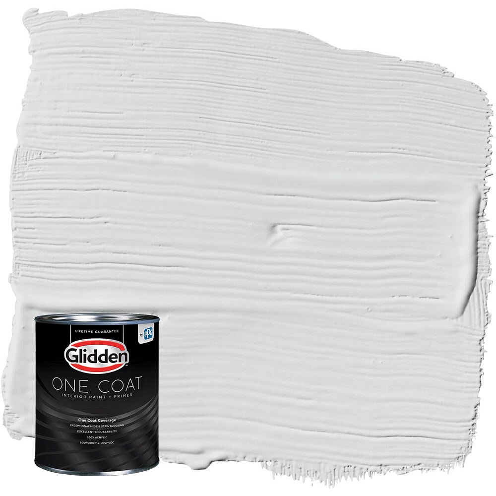 Glidden One Coat Interior Paint + Primer, Thin Ice / Gray, 1 Quart