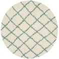 thumbnail image 5 of SAFAVIEH Dallas Jerrie Geometric Shag Runner Rug, Ivory/Seafoam, 2'3" x 8', 5 of 8