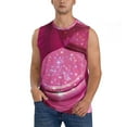 thumbnail image 2 of Fotbe Men's Sparkling Pink Toilet Print Men's Sleeveless Muscle Tank Tops Casual T-Shirts for Gym Workout Beach-Large, 2 of 8