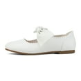 thumbnail image 5 of DREAM PAIRS Girls Ballerina Front Bow Flats Mary Jane Dress Shoes ANGIE-5 WHITE Size 3, 5 of 5