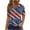 Multicolor, variant on Uaswgudfs ​Women's Patriotic US Flag Sequined V-Neck T-Shirt - 4th of July Glamorous Star Accent Tops Multicolor XXL