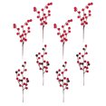 thumbnail image 4 of 8Pcs Artificial Berries Decors Christmas Berry Branch Fake Plant Ornament, 4 of 8