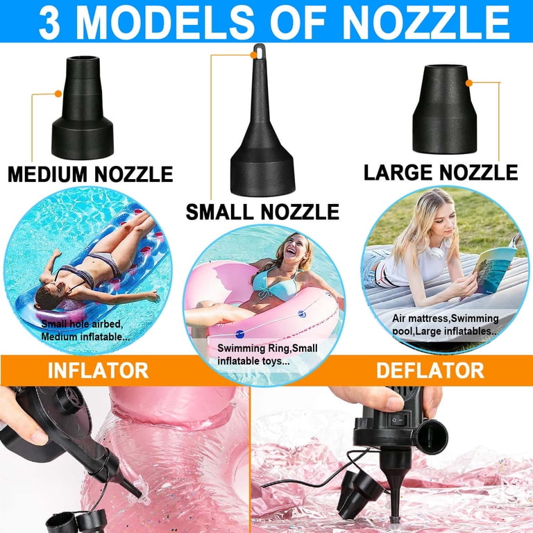 Camkey Electric Air Pump with 3 Nozzles, 110V/12V photo 4