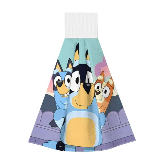 Johaoi Bluey Print Hand Bath Towels,Decorative Bathroom Towels for Gym Shower Hotel and Spa,14'' x 15''